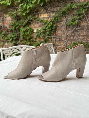 Maison Martin Margiela Taupe Peep-Toe Ankle Booties